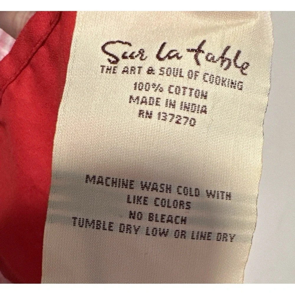 Sur La Table Women's Vintage Inspired Apron Valentines Day 100% Cotton